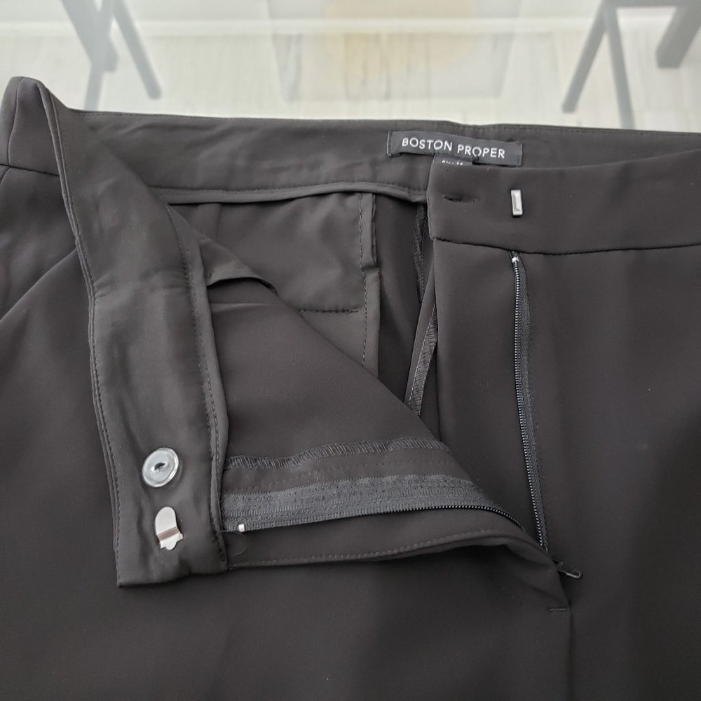 BOSTON PROPER crepe suit pants black size 14 - Picture 5 of 10